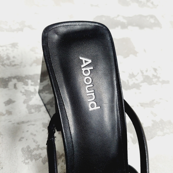 New Abound Austyn Black Block Heel Square Toe Strappy Sandals C695 - Picture 8 of 11